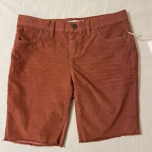Carve Designs Women's 4 Oahu Shorts Organic Cotton Corduroy 10" Inseam Rust NWT